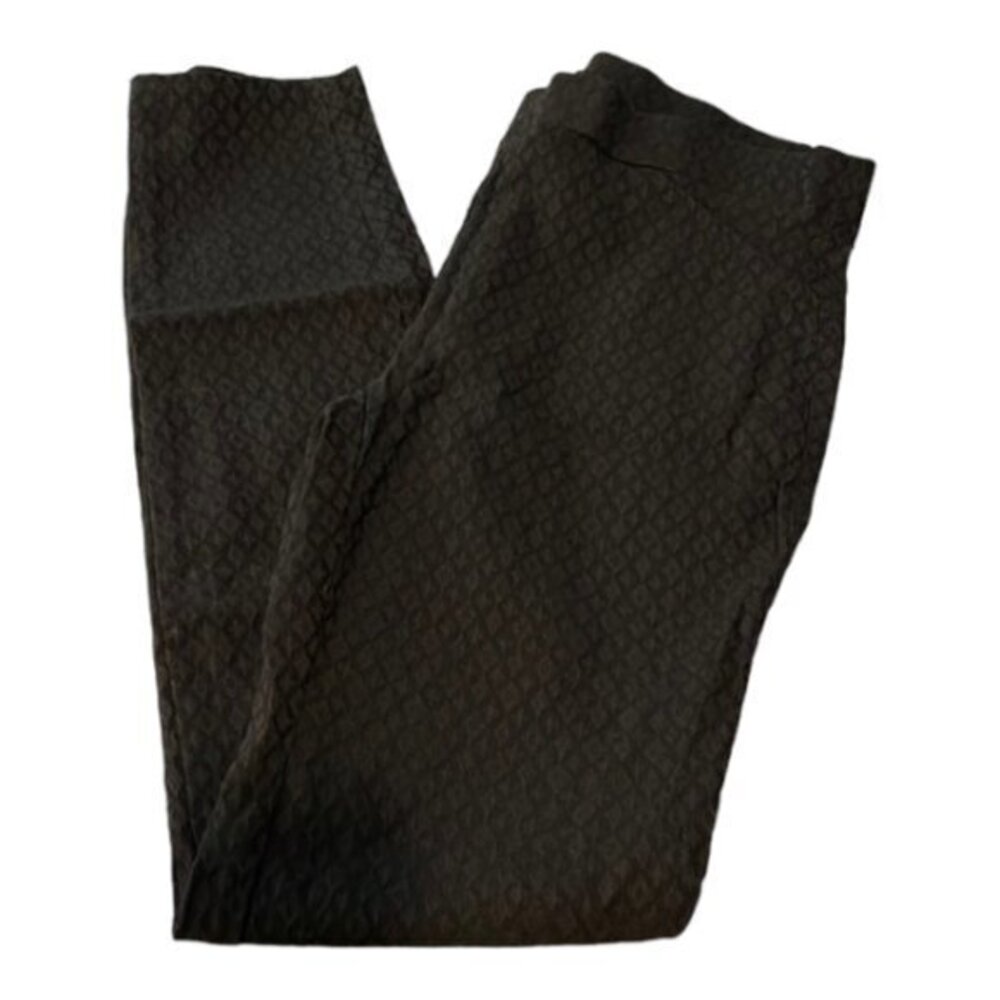 Joe B by Joe Benbasset Pull-On Leggings Black Geometric Low-Rise Size Med #0077